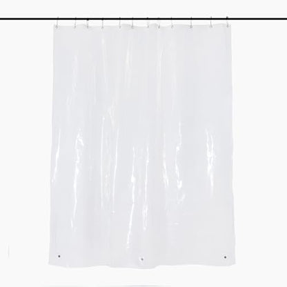 DKNY Clear Shower Curtain Liner 70 x 72 Polyethylene with Gold Grommets - color: Clear/Gold Grommets