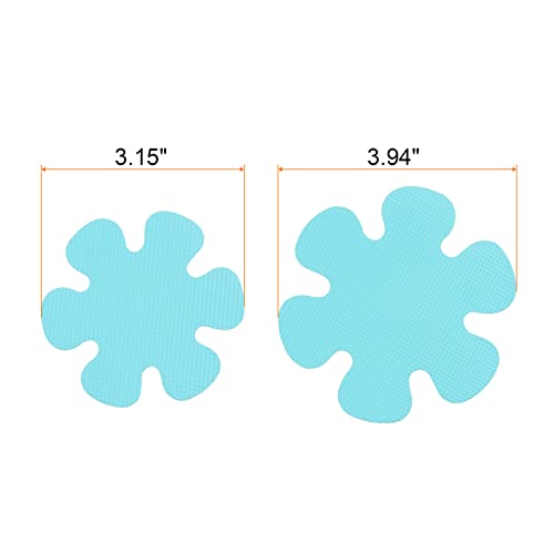 HARFINGTON 1 Set(20pcs) Non Slip Bathtub Stickers Bath Shower Floor 3.15" 3.94" Anti-Slip Sticker Tape Flower Style Decals for Bathroom Kitchen Bathtub Treads Stairs, Blue - color: Blue