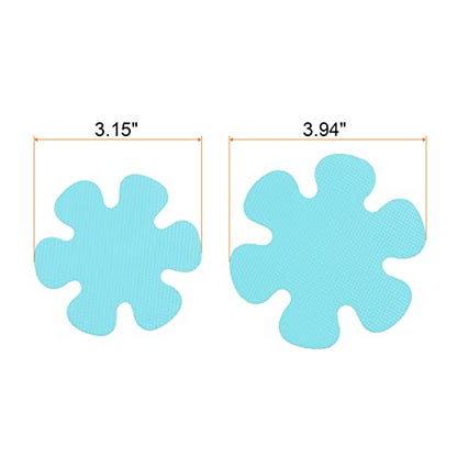 HARFINGTON 1 Set(20pcs) Non Slip Bathtub Stickers Bath Shower Floor 3.15" 3.94" Anti-Slip Sticker Tape Flower Style Decals for Bathroom Kitchen Bathtub Treads Stairs, Blue - color: Blue