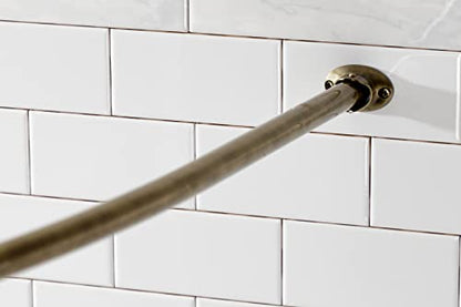 Kingston Brass CC3173 Edenscape 47"-60" Stainless Steel Adjustable Curved Shower Curtain Rod, Antique Brass - color: Antique Brass