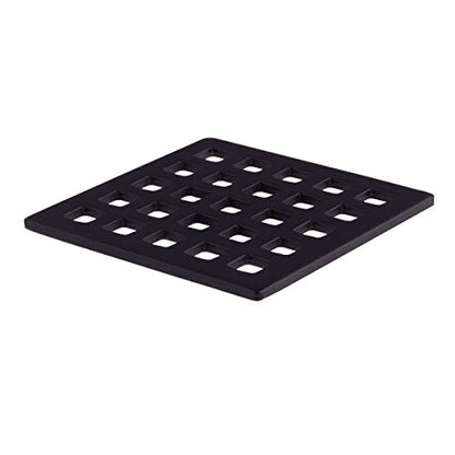 Uni-Green 3-3/4 inch Square Shower Drain Grate - 3.75" Matte Black Shower Floor Drain Cover Replacement - SUS304 Stainless Steel Hair Catcher/Drain Strainer for Bathrooms, Showers - color: Matte Black