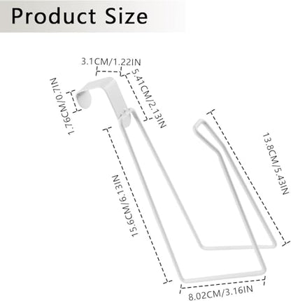 Toilet Paper Holders, Over The Tank Toilet Paper Holder Stand, Bathroom Metal Toilet Paper Holder Dispenser Reserve for Bathroom Storage and Organizatioz - color: White
