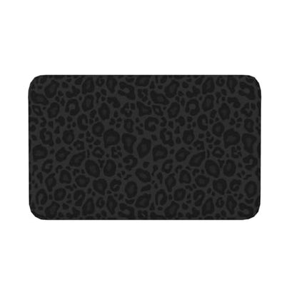 Black Leopard Cheetah Print Bath Mat Non-Slip Soft Microfiber Bathroom Rugs Washable Bathmat, Carpet Rug Entryway Decor for Tub Shower Room Floor, 31.5x20 Mat