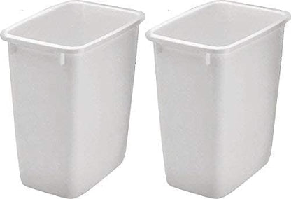 Rubbermaid 2806TP-WHT 36QT Open Wastebasket, White (Pack of 2)