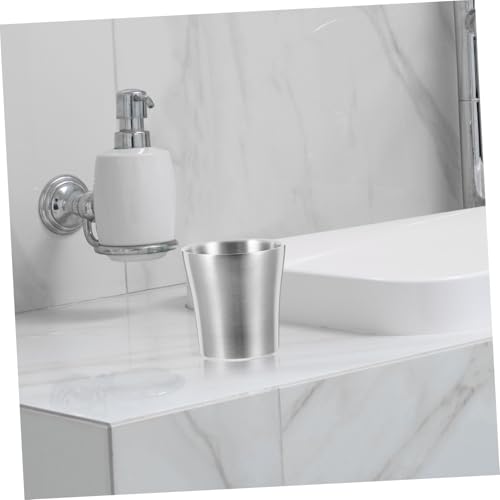 SHOWERORO Stainless Steel Travel Tumbler Cup Unbreakable Bathroom Drinking Versatile Mouthwash Toothbrush Holder Lightweight Stackable Design for Camping Home Use