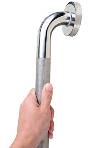 36-inch Knurled Bathtubs Shower Grab Bar, 1.25-Inch Diameter, Brushed Nickel - size: 36 Inch