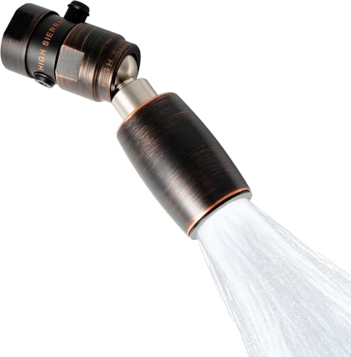 High Sierra® - CLASSIC™ Solid Lead-Free Metal 1.8 GPM Award Winning. Low Flow Shower Head with Trickle Valve. Patented Nozzle Never Clogs - Oil Rubbed Bronze Finish - color: Oil Rubbed Bronze, size: 1.8 GPM