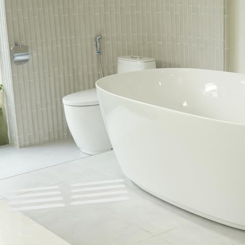 Luxshiny 30pcs Bath Essentials Non-Slip Strips Adhesive Bath Treads Slip Tape for Shower Tub Stairs - size: 2x20cm