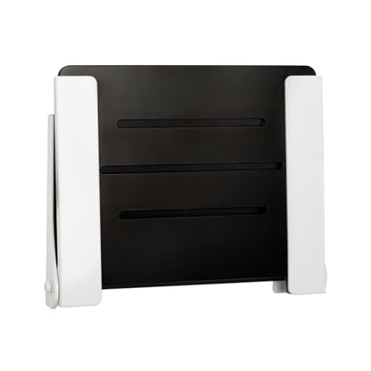 Seachrome Silhouette Folding Wall Mount Shower Bench Seat, Black Seat with White Frame - color: Matte Black Seat With White Frame
