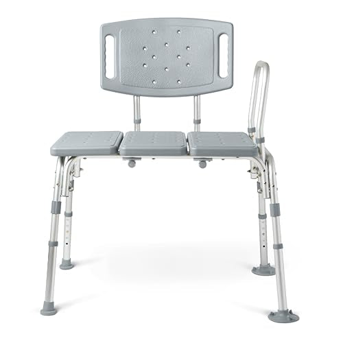 Tub Transfer Bench with Anti-Slip Suction Feet, Lightweight for Easy Movement, for Use as a Shower Bench or Bath Seat - size: 500 Pound Capacity