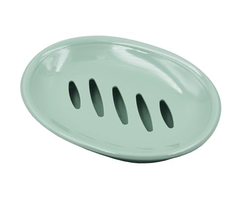 2 Pack Plastic Soap Dish with Drain,Sponge Holder,for Shower,Bathroom,Kitchen (Green) - color: Green