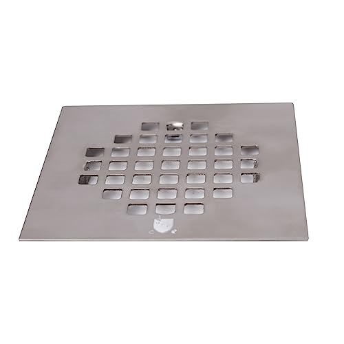 Westbrass 2" Sch 40 PVC Shower Drains with 4-1/4" Square Cover, Satin Nickel, D206PS-07 - color: Satin Nickel
