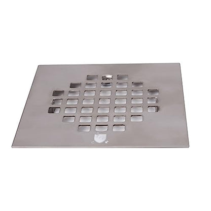 Westbrass 2" Sch 40 PVC Shower Drains with 4-1/4" Square Cover, Satin Nickel, D206PS-07 - color: Satin Nickel