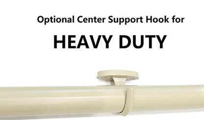 Urbanest 1" No Drilling Shower Closet Window Metal Premium Adjustable Tension Rod, Heavy Duty, 42-inch to 72-inch, French White - color: French White, size: 42"-72"