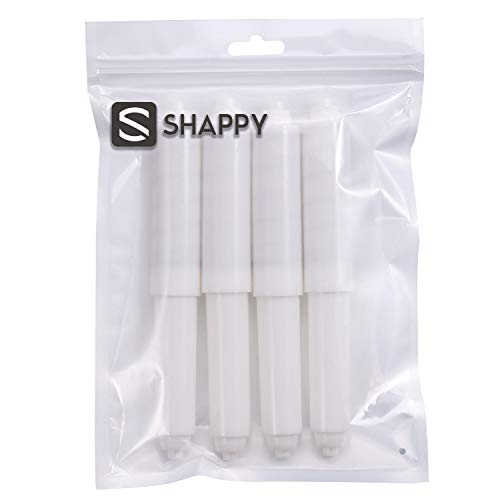 Shappy 4 Pcs Universal Toilet Paper Holder Replacement Rod,White | Spring Loaded Plastic Retractable Paper Replacement Rod Toilet Tissue Roll Holder Insert for Bathroom Home Host Accessories - color: White