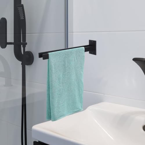 UPKOCH Towel Holder Sleek Contemporary Stainless Steel Wall Mounted Dual Bar with Dual Rod Design Easy to Install Towel Rack with Tools and Instructions for Kitchen and Bathroom