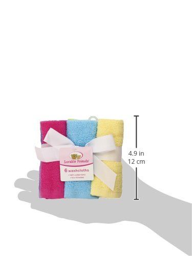 Luvable Friends Unisex Baby Super Soft Cotton Washcloths, Pink, One Size - color: Pink, size: One Size