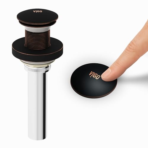 VIGO Vessel Bathroom Sink Pop-Up Drain and Mounting Ring Without Overflow in Antique Rubbed Bronze - VG07000ARB - color: Antique Rubbed Bronze