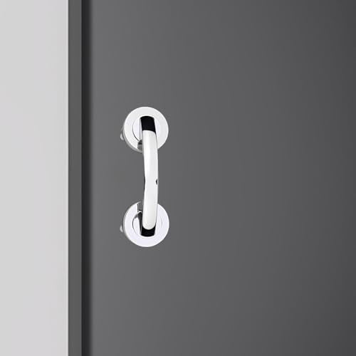 Suction Cup Handle for Glass Shower Door, Window, Suction Grab Bars, Sliding Doors Handle for Bathroom Cabinets Wardrobes, Silver
