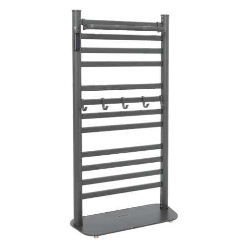 Freestanding Towel Warmer Rack, Heated Electric Carbon Fiber, Timer (Grey) | Place in Bathrooms to Warm Towels and Dry Clothes—Carbon Fiber Heating Eliminates Dampness, Spa‑Like Comfort Daily. - color: Grey
