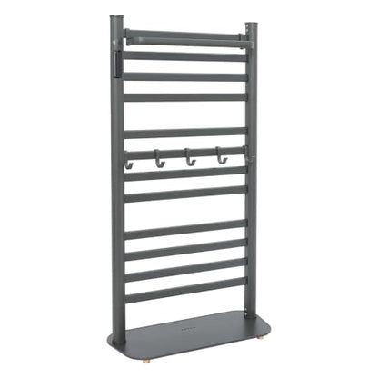 Freestanding Towel Warmer Rack, Heated Electric Carbon Fiber, Timer (Grey) | Place in Bathrooms to Warm Towels and Dry Clothes—Carbon Fiber Heating Eliminates Dampness, Spa‑Like Comfort Daily. - color: Grey
