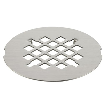 4-1/4 inches Snap-On Round Shower Drain Cover, Stainless Steel (Brushed Nickel) - color: Brushed Nickel