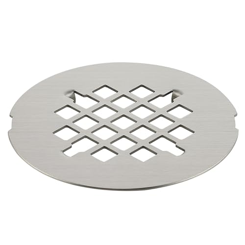 4-1/4 inches Snap-On Round Shower Drain Cover, Stainless Steel (Brushed Nickel) - color: Brushed Nickel