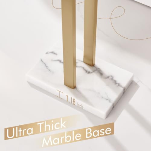 KOKOSIRI Standing Towel Rack for Bathroom Floor 2-Tier Towel Holder Free Stand with Heavy Marble Base Thicken Steady Champagne Bronze Stainless Steel THS0005-CPG - color: Champagne Bronze