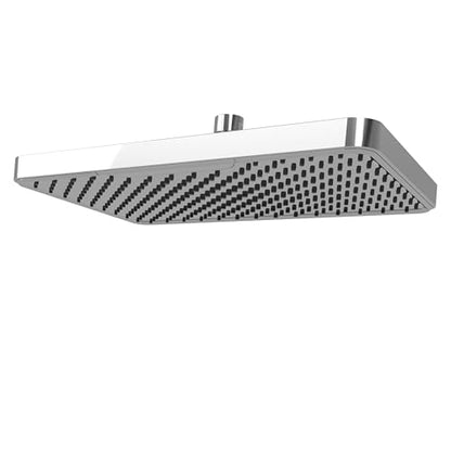 SparkPod 12 Inch Rectangle Rain Shower Head - Ceiling or Wall Mount Rainfall Shower Head - Large Coverage Showerhead - Brass Ball Joint with 360° Adjustment - 1-Min Install (Luxury Polished Chrome) - color: 1 - Luxury Polished Chrome 12 Inch Rectangle, st