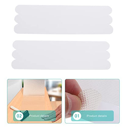 Garneck 36pcs Transparent Anti-Slip Bath Safety Strips Non-Slip Stickers for Bathtubs Showers Stairs Floors Grip for Safer Bathrooms - size: 36 Pcs
