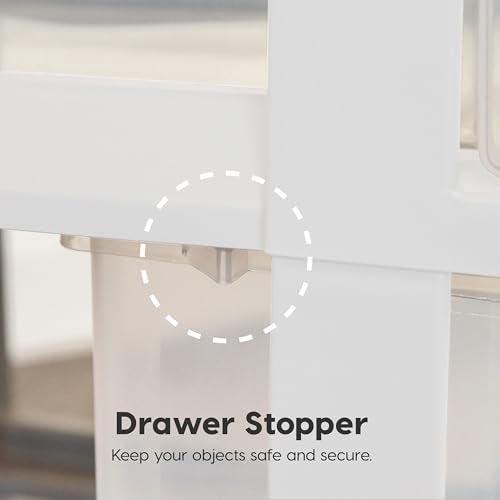 IRIS USA 4-Pack, 6 Qt. Small Stacking Drawer Storage Organizer, White | Organize craft supplies, accessories, office items, and small essentials around your home with separate storage spaces