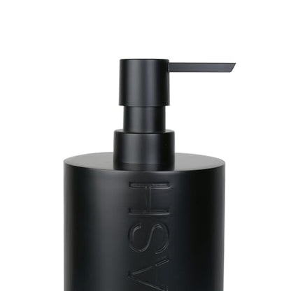 Matte Black Body Wash Dispenser Luxurious Refillable Pump Bottle with Embossed Text, Durable Construction for Bathroom and Shower - color: Body Wash Black