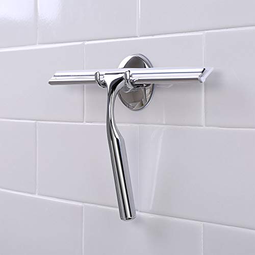 Shower Squeegee for Glass Doors and 2 Pack Soap Dish Soap Holder