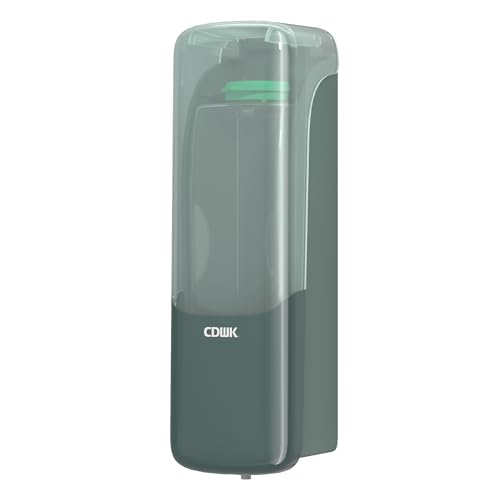 Soap Dispenser Wall Mount, 300ml No-Drill Adhesive or Screw Mounting | Shampoo Conditioner Body Wash Dispenser, Clear Refillable Liquid Lotion Pump, Home Kitchen Bathroom Commercial Office Use - color: Green
