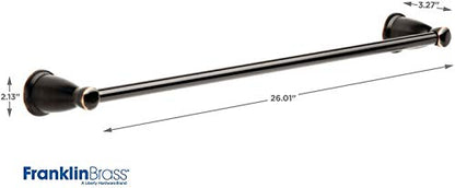 Franklin Brass 3-Piece Oil Rubbed Bronze Bathroom Set Towel Rack, Ring, Toilet Paper Holder| Kinla Bath Accessories - color: Oil Rubbed Bronze, style: 3-Piece Bath Accessory Set