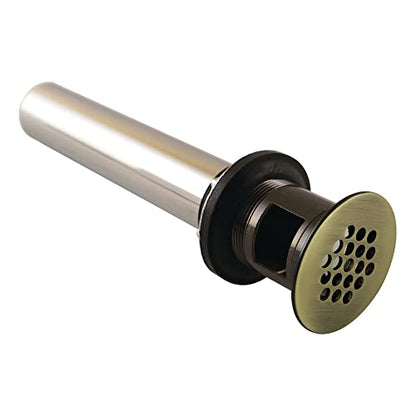 Kingston Brass KB5003 Grid Drain with Overflow, Antique Brass 8.25 x 2.25 x 2.25 - color: Antique Brass