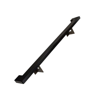 Urban Contemporary Aluminum Complete Handrail Grab Bar Set, Brackets Included, Powder Coated Finish (Bronze/Black, 3 Foot Handrail) - color: Bronze / Black, size: 3 Foot Handrail