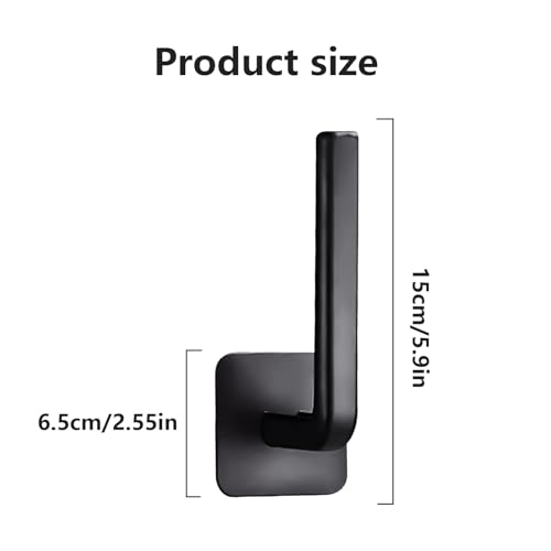 Strong Transparent Adhesive Hooks, 2-Pack No Drill, Removable Self-Adhesive Wall Hooks for Bathroom Damage-Free Hooks for Hanging Towels - color: Black 2-Pack