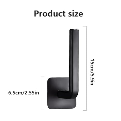 Strong Transparent Adhesive Hooks, 2-Pack No Drill, Removable Self-Adhesive Wall Hooks for Bathroom Damage-Free Hooks for Hanging Towels - color: Black 2-Pack