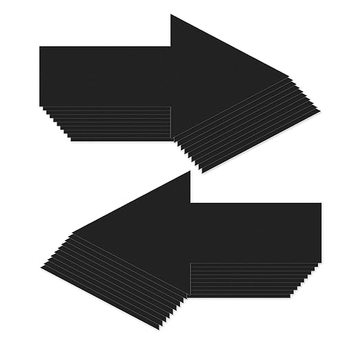 EVQ Arrow Floor Sticker Black 10 x 5 Inch Self-Adhesive Vinyl Decal 20 PCS | Removable Waterproof Large Directional Arrow Floor Sign for Concrete Warehouse Office - color: Black 10"×5"
