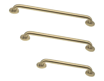 ADA Grab Bar Bundle, Brushed Brass, Pack of 3, 18/36/42 in | 1.5 in Diameter, Toilet Grab Bars, Commercial Restrooms, Shower Use, Bundle of Multiple Lengths - color: Brushed Brass