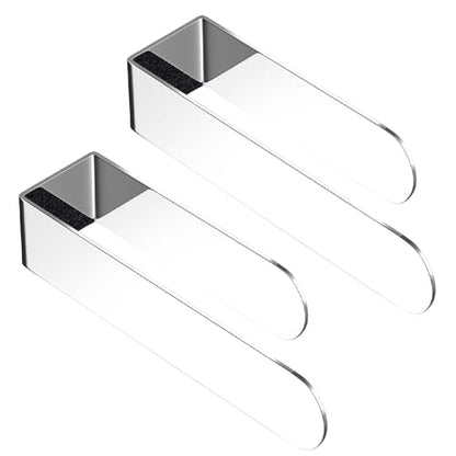 HUFEEOH 2 Pack Adhesive Hand Towel Holder, Sticky Towel Bar Towel Holder Wall Mounted, Stainless Steel Kitchen Towel Holder Hand Towel Rack for Bahtroom Hotel RV Kitchen (Polished Silver) - color: Polished Silver, size: 8 Inch (2PC)