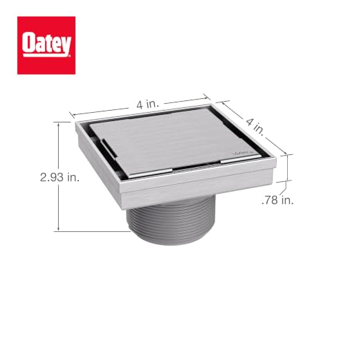 Designline 4 in. x 4 in. Square Drain Tile-in Grate - size: 4", style: Tile-In