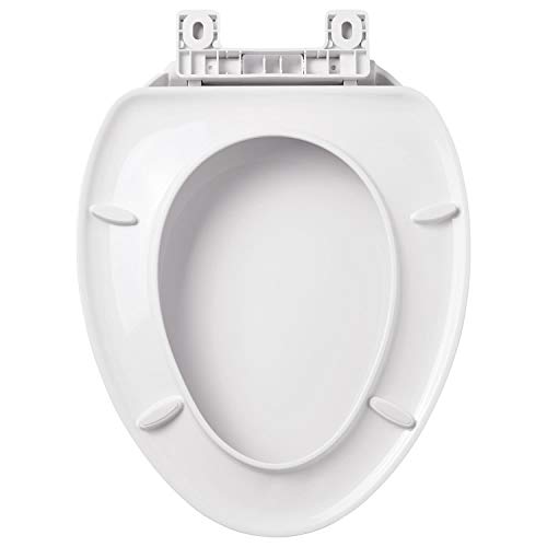 Signature Hardware 447334 Elongated Closed-Front Toilet Seat And Lid with Soft Close and Quick Release