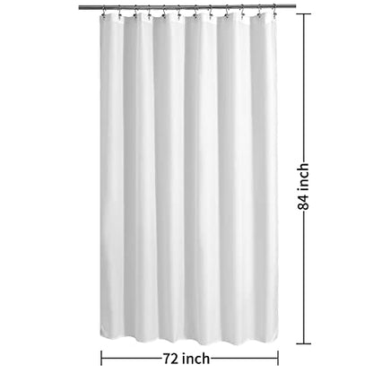 ALYVIA SPRING Extra Long Waterproof Fabric Shower Curtain Liner White 72x84 | 2 Magnets, Soft Cloth & Hotel Quality, Machine Washable, Light-Weight, Extra Long Size - color: White, size: 72"W x 84"L (Pack of 1)