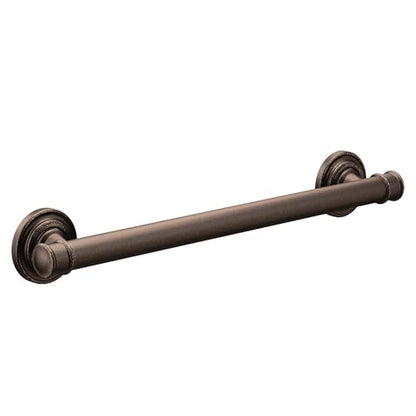 Moen YG6418ORB Bathroom Safety 18-Inch Stainless Steel Traditional Bathroom Grab Bar, Oil-Rubbed Bronze - color: Oil Rubbed Bronze