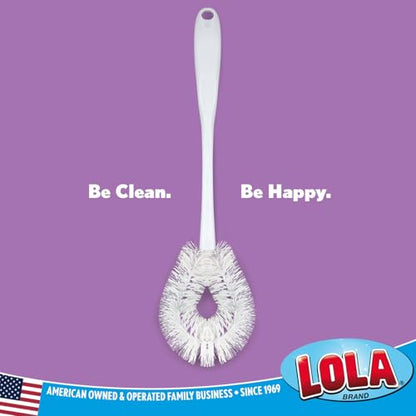 LOLA Toilet Bowl Brush w/Curved Head, 36 Pack, Coated Wire, Durable Poly Bristles, Reaches Under Toilet Bowl Rim - size: 36 Pack, style: Loop Style Bowl Brush