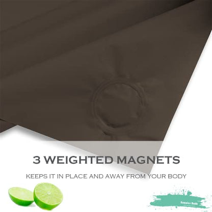 Taupe Plastic Shower Curtain Or Liner, 72x72 Inch Lightweight Brown Plastic Bathroom Shower Showroom Inner Curtain with Rustproof Metal Grommet Holes and Weighted Magnets - color: C02-taupe, size: 72"W x 72"L (Pack of 1)