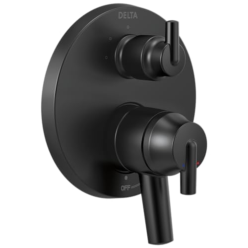 Delta Faucet Trinsic 17 Series 3-Setting Integrated Diverter Valve Trim Kit, Black Diverter Valve Trim Kit, Shower Trim Kit, Matte Black T27859-BL (Valve Not Included) - color: Matte Black