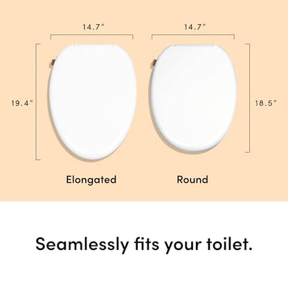 TUSHY Oasis Non-Electric Warm Water Bidet Seat, Elongated, Platinum Knob | Self-Cleaning Dual Nozzles, Adjustable Temperature and Pressure, Soft-Close Lid, 10 Minute DIY Install, Sink Access Required - color: White/Platinum, style: Dual Temp - Elongated S
